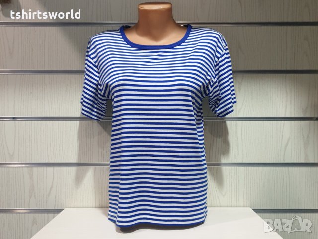 Нова дамска моряшка класическа тениска, Вискоза, снимка 5 - Тениски - 30499118