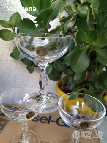 Кристални чаши нови 100 мл., снимка 4 - Чаши - 42048753