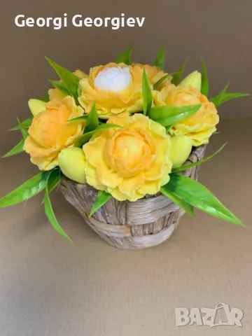 Цветя изработени с глицеринов ароматен сапун , снимка 3 - Декорация за дома - 48667002