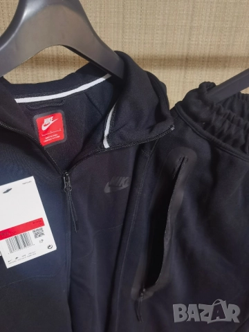 Nike Tech Fleece - сив, черен, L размер, снимка 5 - Спортни дрехи, екипи - 52956921