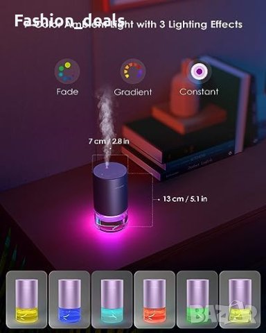 Нов Безводен дифузор за етерично масло 𝟭𝟬𝟬𝗺𝗹 Ароматичен на батерии, 3 нива на мъгла, снимка 2 - Други стоки за дома - 42500896