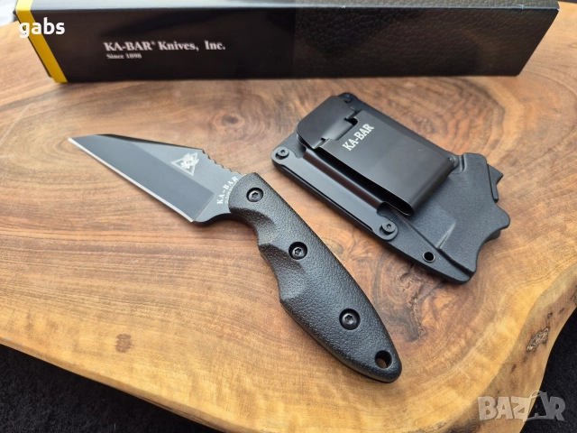 Нож KA BAR Hinderer 2485 с фиксирано острие,фултанг с кания, снимка 2 - Ножове - 52838446