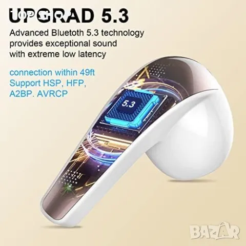 Нови Bluetooth 5.3 Безжични Слушалки, HD Микрофон, IP7 Защита, снимка 5 - Bluetooth слушалки - 49450989