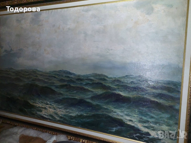 Огромна картина,масло 1943 г.размер178/110-Петър Бояджиев(1907-1963), снимка 8 - Картини - 51952136