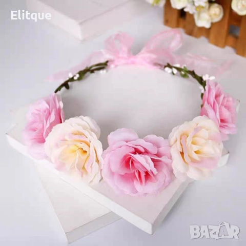 Цветна Обич: Изящно венче за коса от цветни рози