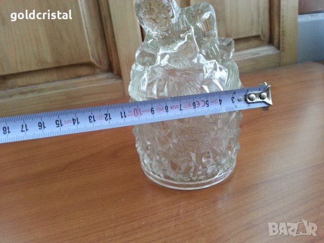 Антикварна стъклена захарница , снимка 2 - Антикварни и старинни предмети - 39470879