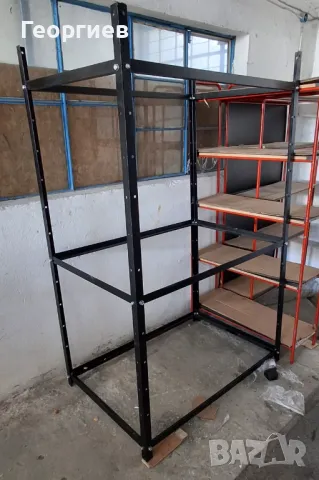 Стелажи за склад, изба, таван, гараж 120х80см, високи 200см, снимка 2 - Стелажи и щандове - 49639198