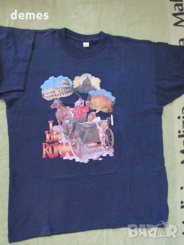  Оригинална мъжка тениска с къс ръкав от Рим с щампа,XL