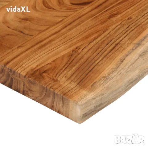 vidaXL Плот за маса, 110x40x3,8 см, правоъгълен, акация масив, жив ръб, снимка 5 - Етажерки - 56147297
