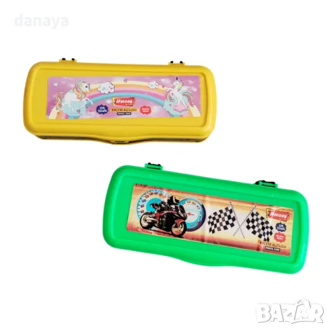 2151 Кутия органайзер за моливи и ученически пособия на две нива, снимка 4 - Ученически пособия, канцеларски материали - 32960846