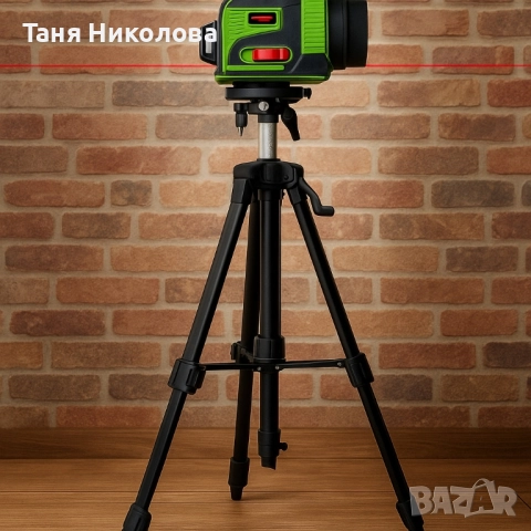 Лазерен нивелир с тринога + подарък малък нивелир, снимка 2 - Измервателни инструменти - 50980435