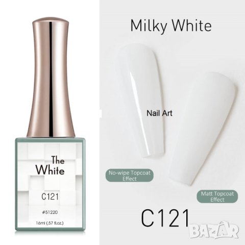 Canni Гел лак бяла серия - White – 16 ml, снимка 7 - Продукти за маникюр - 37255368