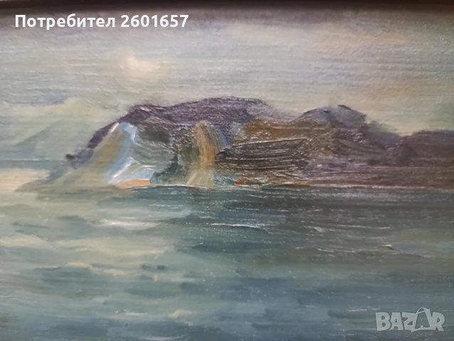 Слави Петрински, пейзаж от 1996 г., снимка 3 - Картини - 48934245