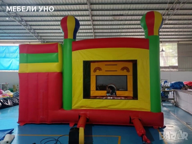 Надуваем атракцион замък с баскетболен кош и пързалка, снимка 8 - Други игри - 51526752