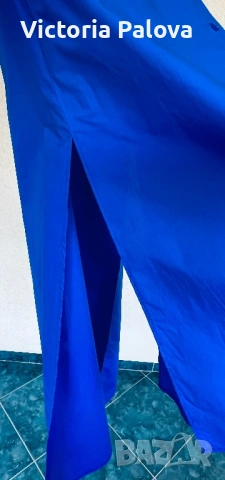 Ефектна италианска рокля - риза  LUMINA, кралско синьо, 100% памук, снимка 6 - Рокли - 54164733