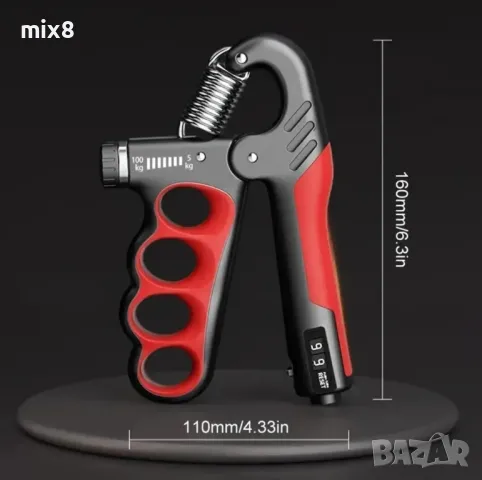 Ръкохватка за тренировка на предмишница 5 - 100 кг. с брояч , снимка 2 - Фитнес уреди - 47930476