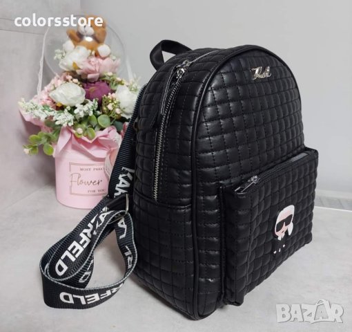 Черна раница  Karl Lagerfeld код Br146, снимка 3 - Раници - 38831117