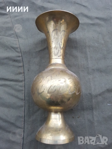 Ваза месингова, снимка 2 - Антикварни и старинни предмети - 53190579