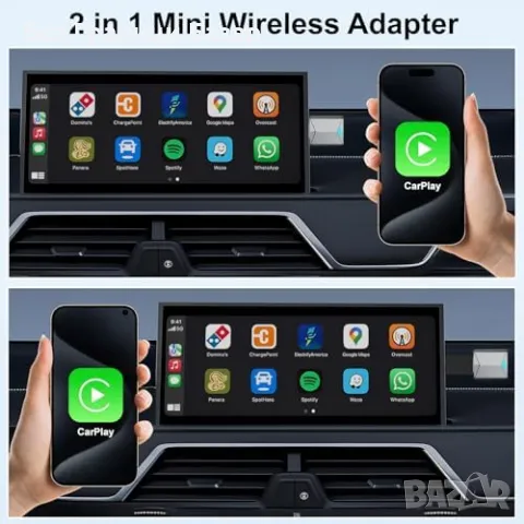 Нов Wireless CarPlay адаптер за кола iOS iPhone USB Type-C 2016+ автомобил, снимка 7 - Друга електроника - 50034386