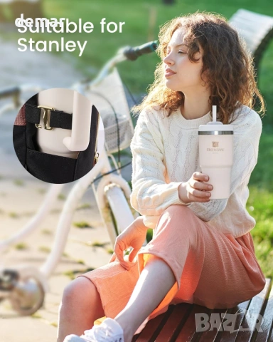 Раница LOVEVOOK за жени, за 15,6 инчов лаптоп с джоб за голяма чаша, снимка 2 - Раници - 54027938