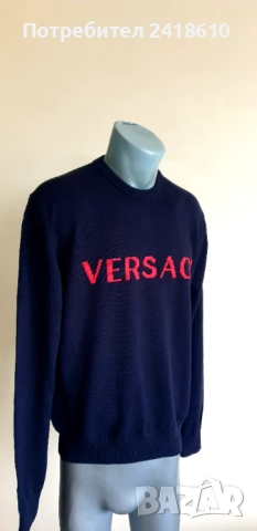 Versace  Cotton Knit Mens Size 50 /  L ОРИГИНАЛ! Мъжки Памучен Пуловер!, снимка 7 - Пуловери - 52577287