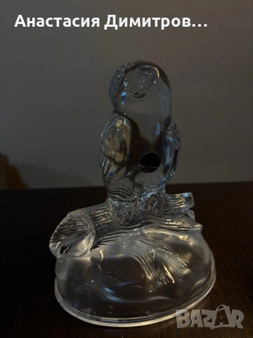 Кристална статуетка бухал, снимка 5 - Антикварни и старинни предмети - 53339016