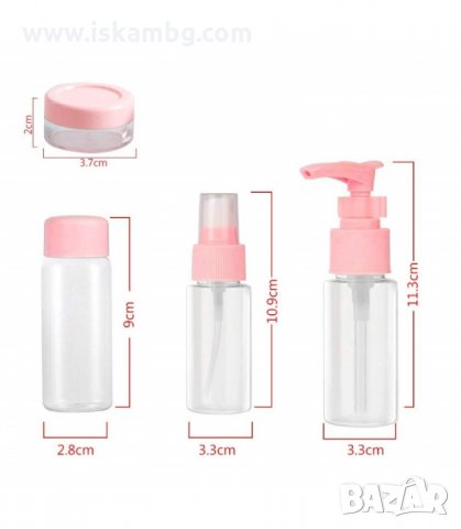 КОМПЛЕКТ 6 БРОЯ КОЗМЕТИЧНИ ШИШЕНЦА ЗА ПЪТУВАНЕ В НЕСЕСЕР - код 2812, снимка 6 - Комплекти и лотове - 33917081