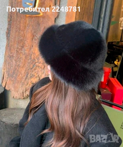 Черна зимна шапка, снимка 3 - Шапки - 52573174