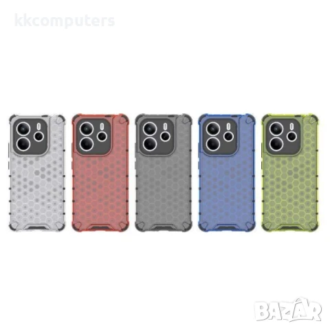 Xiaomi Redmi Note 14 5G Силиконов Калъф Honeycomb TPU и Протектор, снимка 2 - Калъфи, кейсове - 50903906