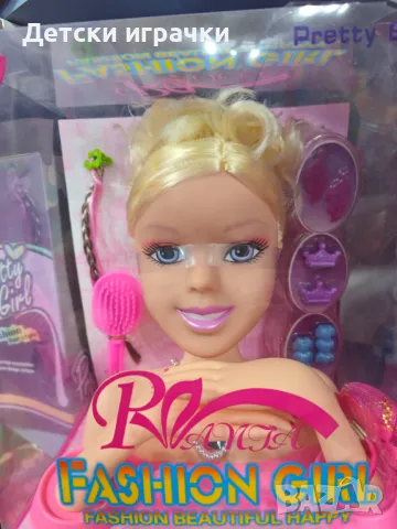 Кукла глава за прически с аксесоари за коса, снимка 3 - Кукли - 49712742