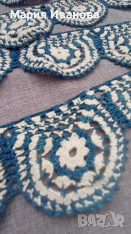 плетена дантела на една кука; на лента, снимка 2 - Декорация за дома - 53913621