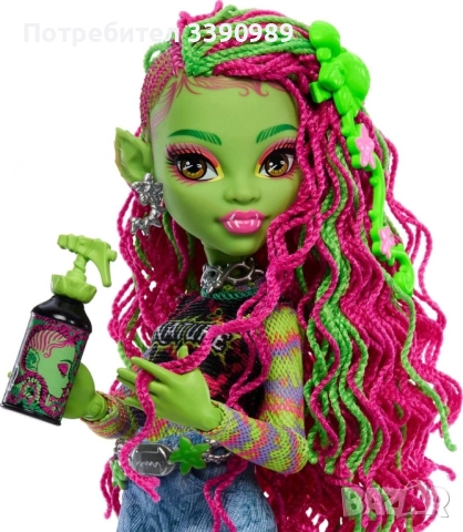 Чисто нова кукла Monster High Venus McFlytrap (Plant-monster серия), снимка 6 - Кукли - 52379984