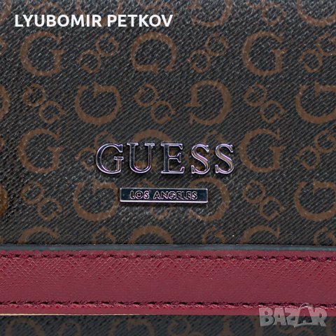 Guess Оригинален Кафяв Кожен Дамски Портмоне Портфейл, снимка 3 - Портфейли, портмонета - 32196694