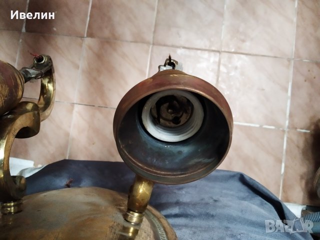 масивен бронзов аплик арт деко, снимка 5 - Лампи за стена - 29237398