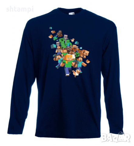 Мъжка тениска майнкрафт Minecraft 3,Minecraft,Игра,Забавление,подарък,Изненада,Рожден Ден., снимка 10 - Тениски - 36495038