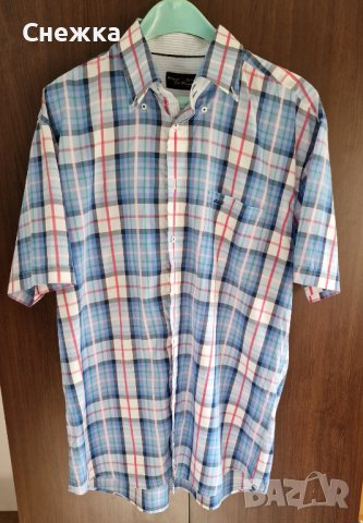 Мъжка риза с къс ръкав, снимка 1 - Ризи - 38337934