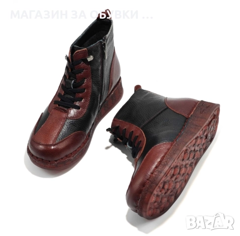 ДАМСКИ БОТ ОТ ЕСТЕСТВЕНА КОЖА - код: Е18063, снимка 3 - Дамски боти - 52142449