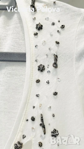 Модна къща KATHY HEYNDELS PRÊT-À-PORTER красива блуза, снимка 5 - Корсети, бюстиета, топове - 51234112