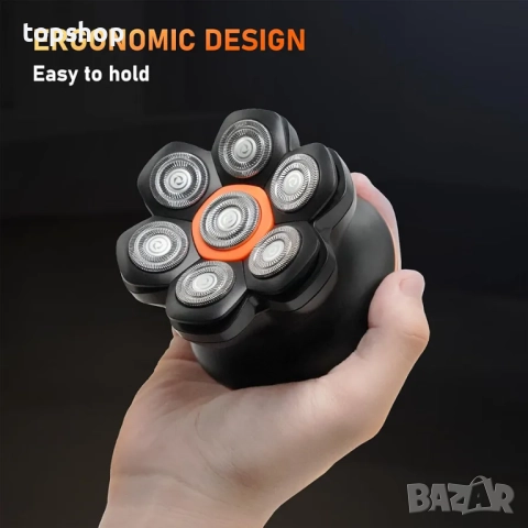 Нова самобръсначки Maxgroom 7 глави за мъже, 7D водоустойчива с подобрено гъвкаво острие, дълъг ..., снимка 6 - Тримери - 52077478