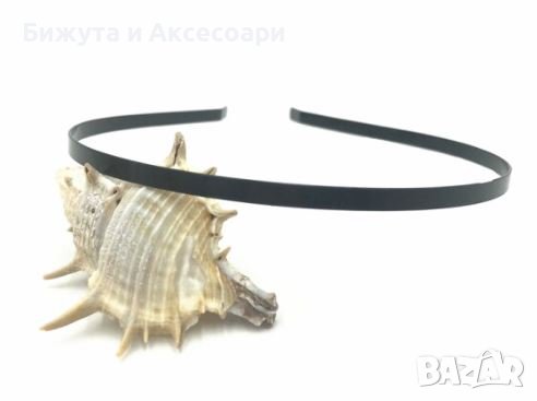 Черна тънка метална диадема подходяща и за мъже и за жени, снимка 1