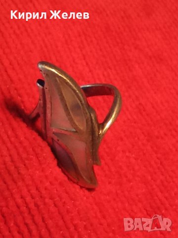 ИЗИСКАН СЕДЕФЕН СРЕБЪРЕН АР НУВО ПРЪСТЕН СРЕБРО 925 ЮВЕЛИРНА РЪЧНА ИЗРАБОТКА 34615, снимка 7 - Пръстени - 39522028