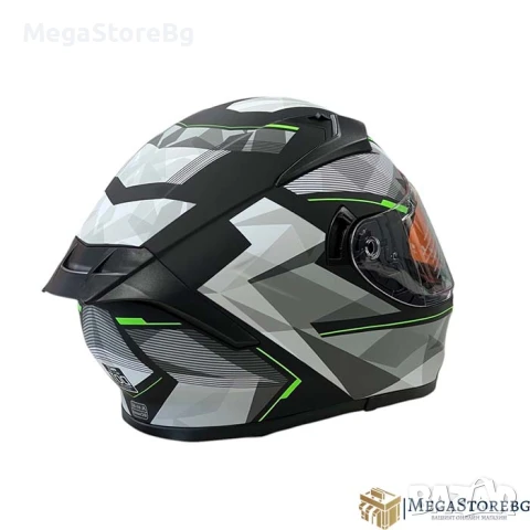 Каска за мотор 108 - размер L - Matt Black/Green, снимка 7 - Аксесоари и консумативи - 50576547