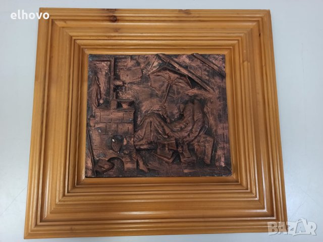 Картина от гипс в дървена рамка, снимка 3 - Картини - 30976160