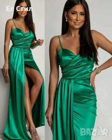 🌹Дамска рокля ,Сатен., снимка 7 - Рокли - 53962673