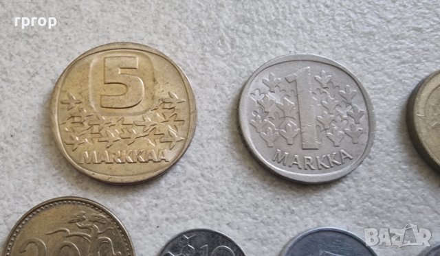 Монети. Финландия. Финланско пени и марка. 8 бройки., снимка 5 - Нумизматика и бонистика - 42361475