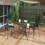 vidaXL Бистро комплект, 3 части, лят алуминий, черен, снимка 2