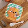 2401 Детска кутия за обяд с три отделения и лъжичка Панда/Коте, снимка 2