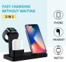 3 в 1 стойка за безжично зареждане на iPhone, Apple Watch, Airpods, 10W Qi бързо зареждане Dock Pad , снимка 7