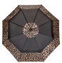 Автоматичен двуцветен черен леопардов чадър за дъжд 31 см