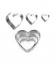 КОМПЛЕКТ ОТ 3 БРОЯ РИНГОВЕ ЗА ТОРТА С ФОРМА НА СЪРЦЕ - код  3088, снимка 8